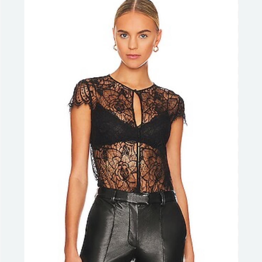 Elegant Black Lace Bodysuit